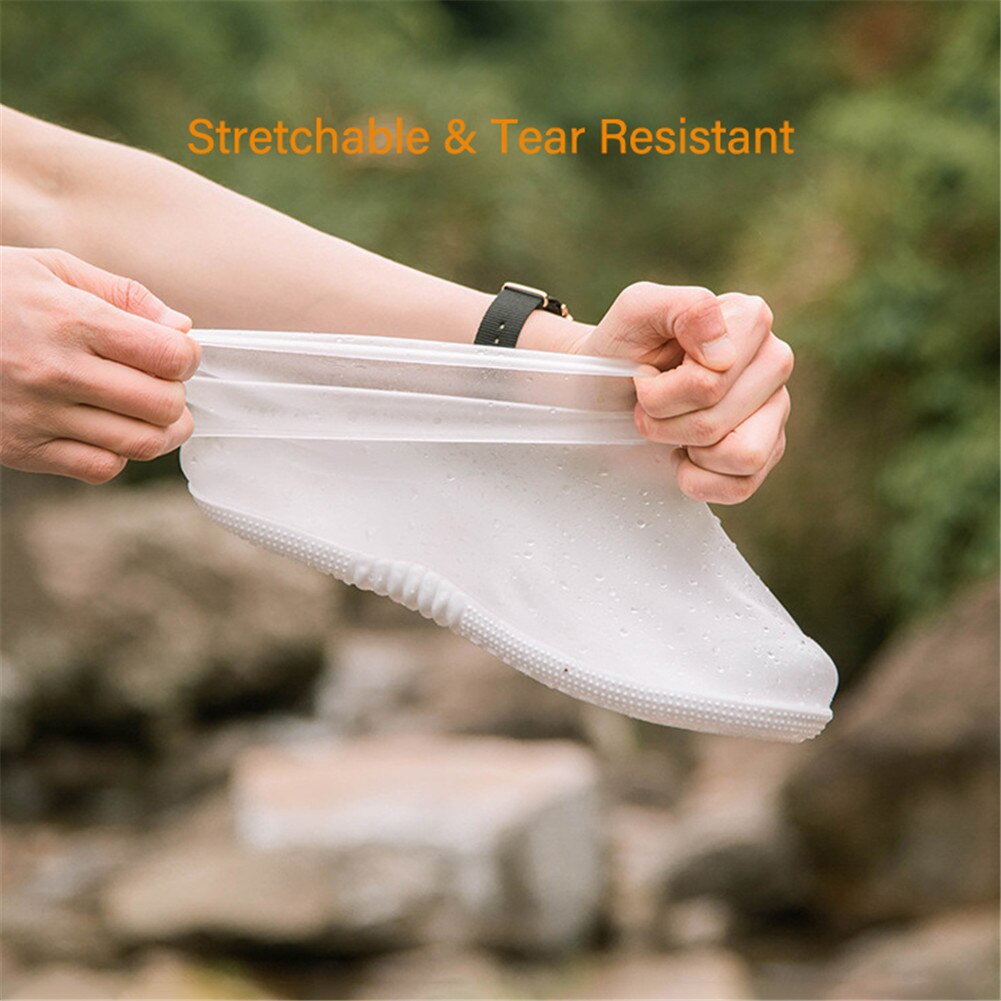 Siliconen Herbruikbare Regen Overschoenen Korte Buis Transparant Antislip Slijtvaste Waterdichte Schoen Covers