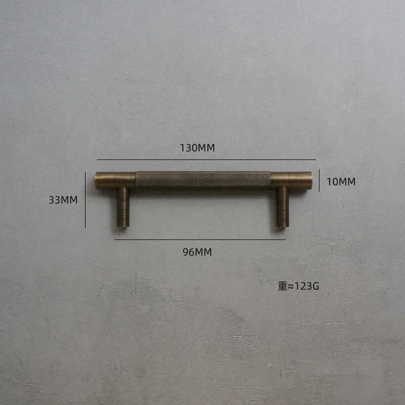 Retro Massief Brons Messing Gekartelde Handvat Pulls Kast Garderobe Dressoir Doos Lade Kast Knoppen En Handvatten Hardware: 96MM