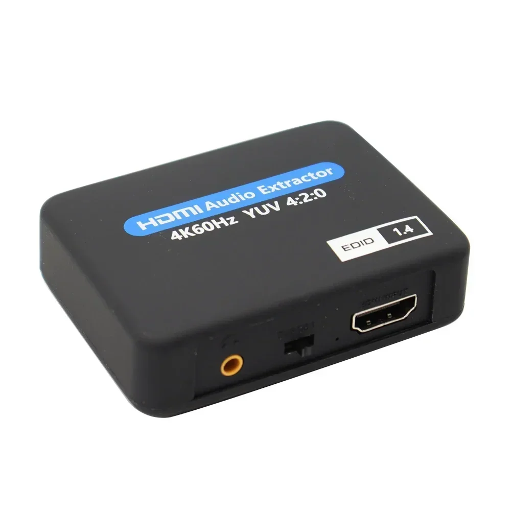 4K 2K Video Extractor HDMI-compatibel met 3,5 MM Audio Converter SPDIF Optische TOSLINK Stereo Out Splitter Adapter: WHITE