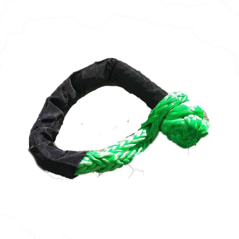 2 stücke 35000 £ Schäkel Winde Seil Abschleppen Erholung Riemen Nylon Auto flexibel Synthetische Weiche 15T Abschleppen Seile: Grün