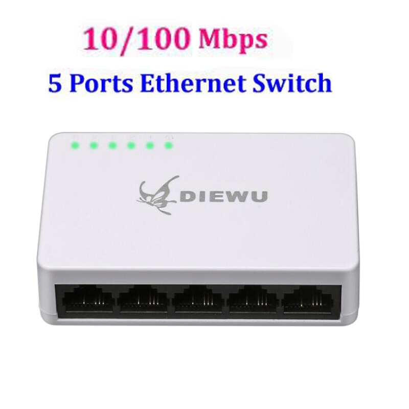 mini 5-porta desktop interruttore ethernet Ethernet interruttore di Rete LAN centro centro interruttore ethernet 5 porta Completa o Mezza duplex di Scambio