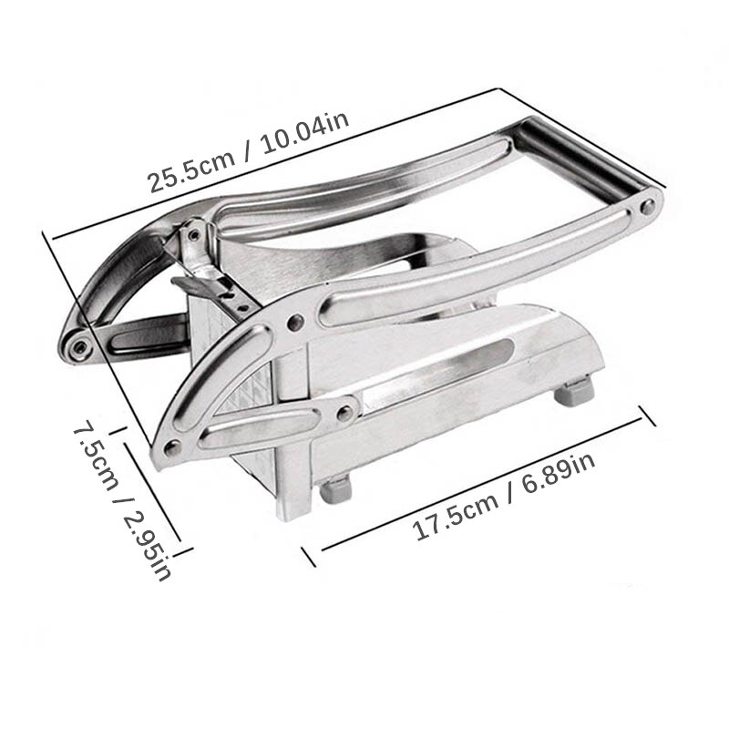 Fry Cutter Potato Chipper 2 Blades Cutter Rvs Thuis Frieten Chips Slicer Cutter Keuken Komkommer Chopper
