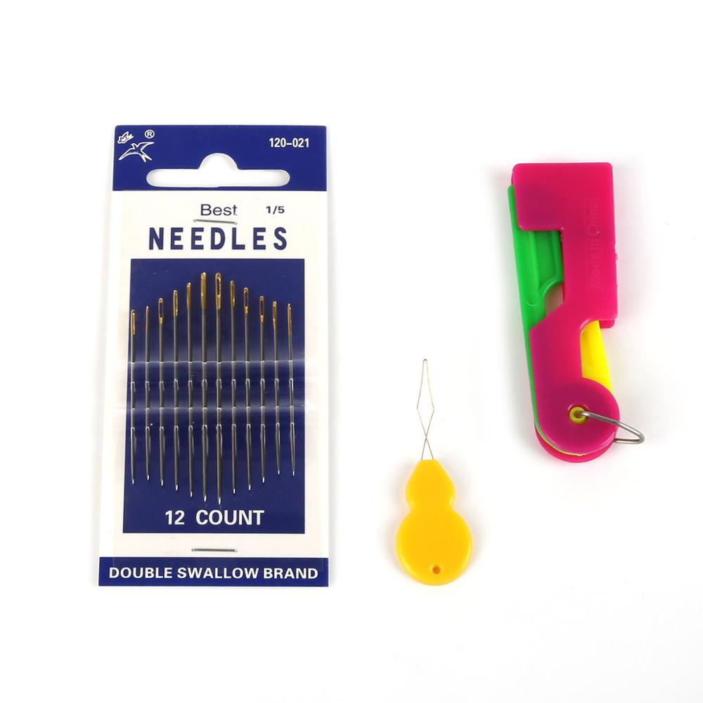 1/3/4/5/15Pcs Random Color Automatic Needle Threader Thread Helpful Elderly Guide Easy Use Sewing Tool For Elderly Women: Style13 3Pcs