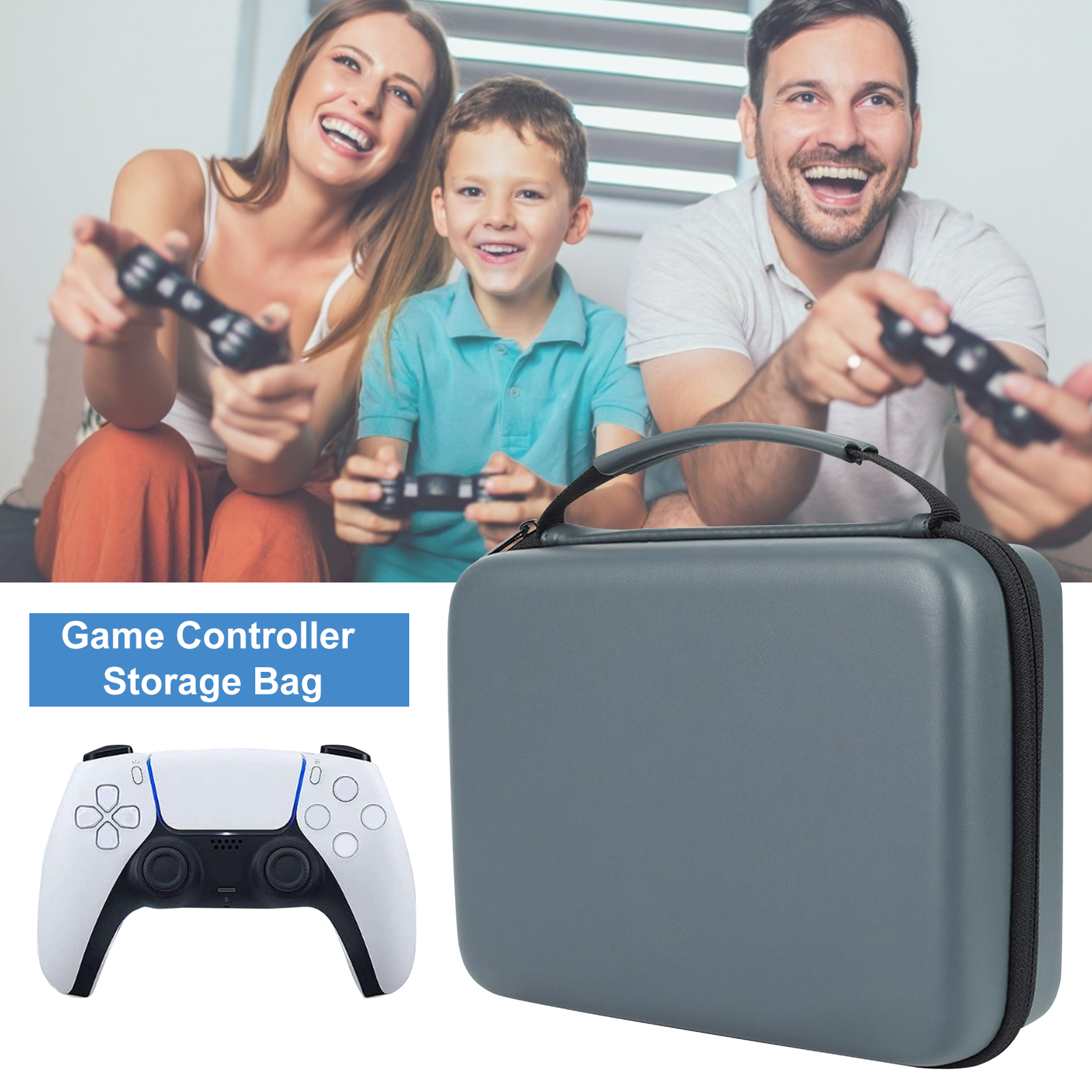 Rondaful eva gamepad-aufbewahrungstasche, tragetasche für  ps5 dualsense-controller, gehäuse, stoßfeste schutzhülle für  ps5