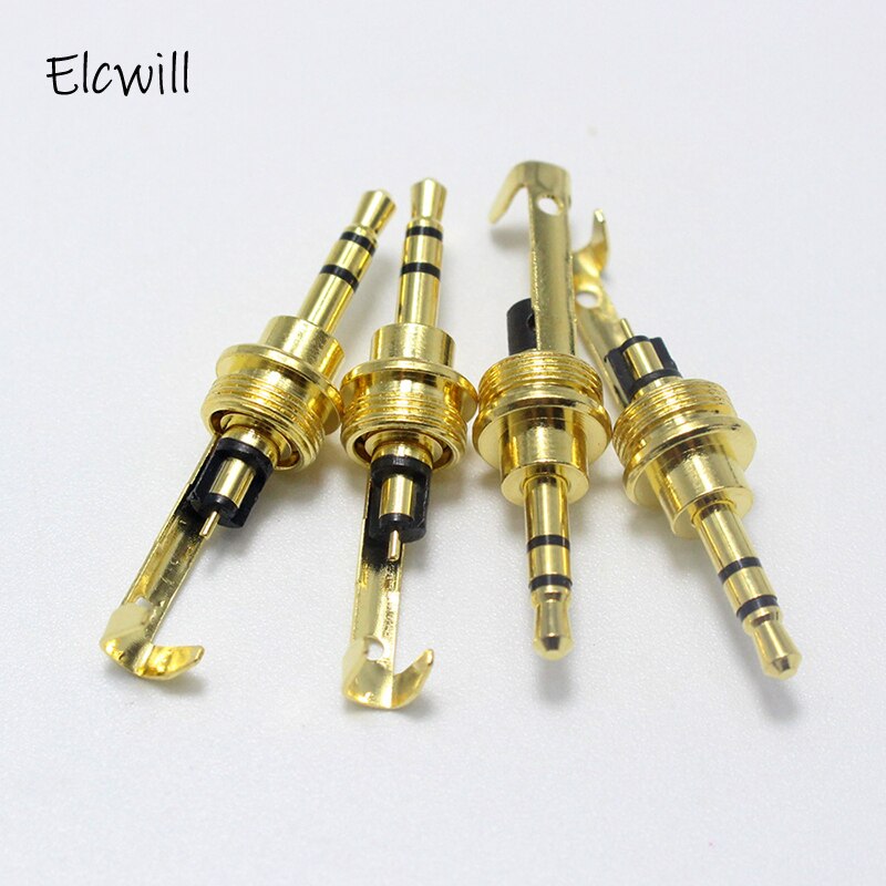 2.5mm Jack 3 Pole 4 Pole Male Connector Adapter for DIY Stereo Headset Earphone/Repair Earphone Speaker with Metal Shell