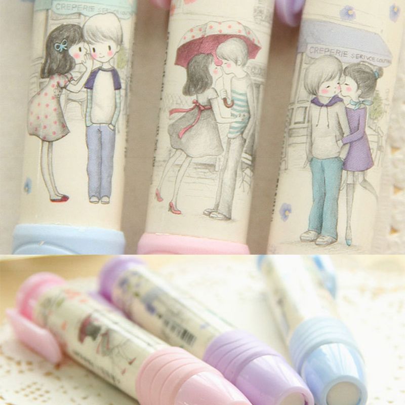 Press Pen Shaped Eraser Writing Drawing Pencil Erase Rubber Student School Office Stationery Learning Accessory