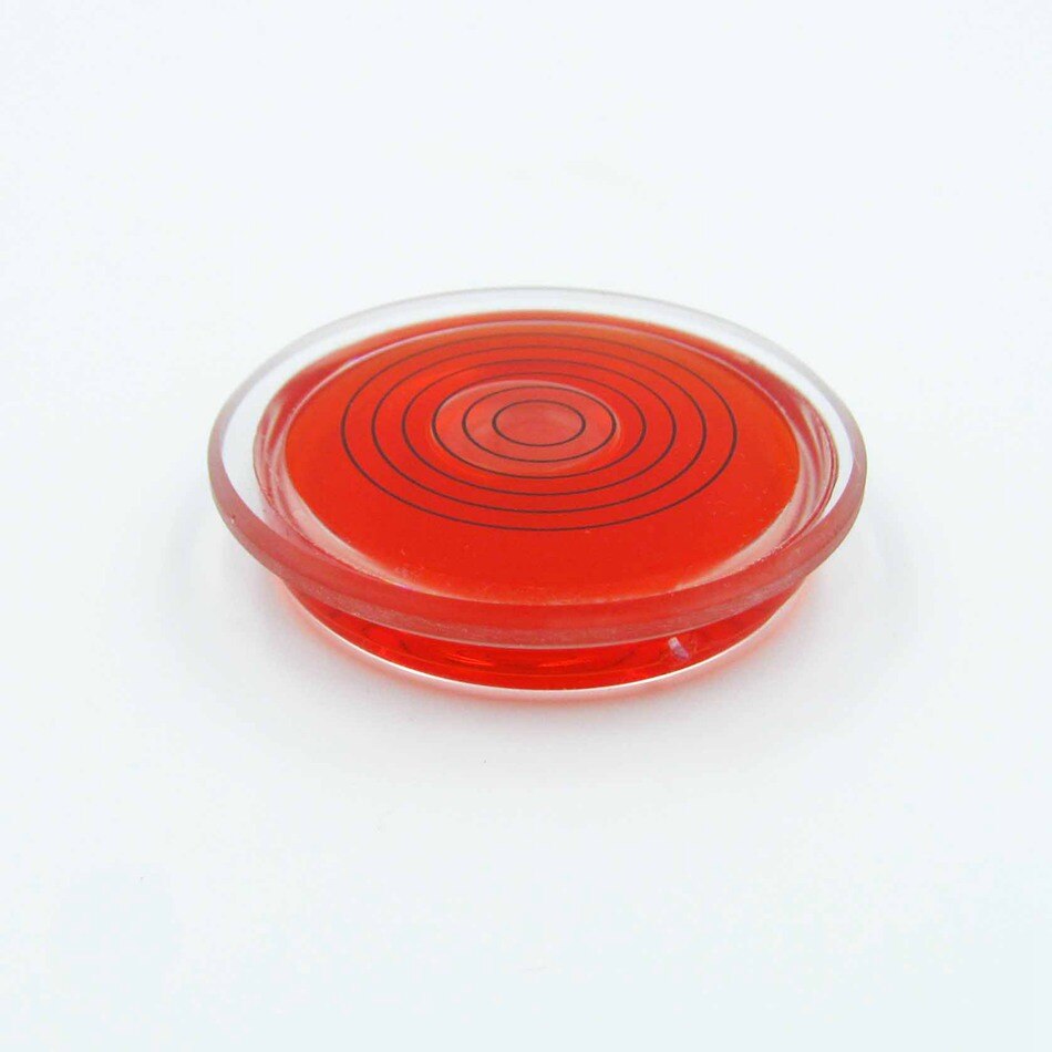 HACCURY 44*10MM Glass Level bubble Bullseye Bubble Level Spirit Red Color Accuracy 90'/2mm