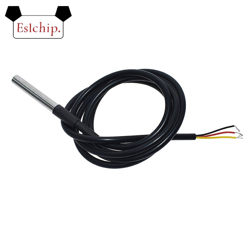 1PCS DS1820 Stainless steel package Waterproof DS18b20 temperature probe temperature sensor 18B20 For Arduino