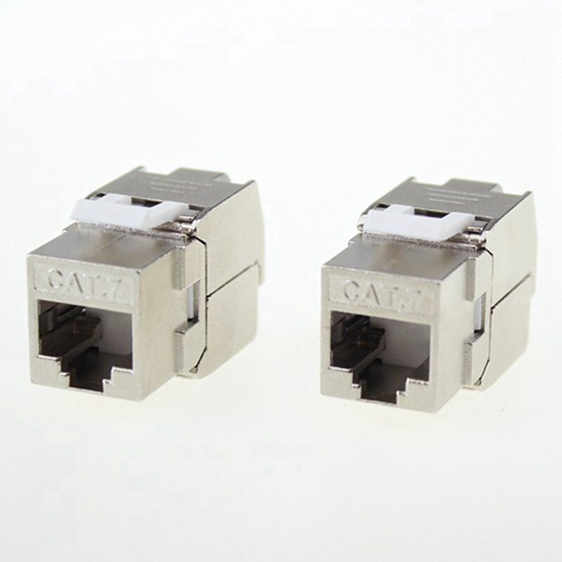 12 Pcs RJ45 Keystone Cat7 Cat6A Shielded FTP Zinc Alloy Module Network Keystone Jack Connector Adapter 10GB Network
