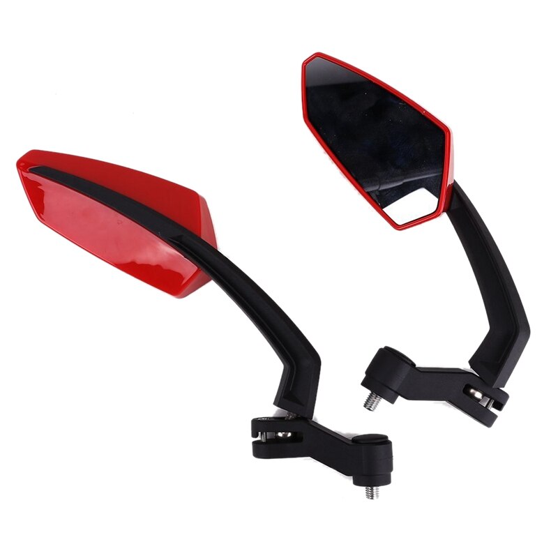 Paar achteruitkijkspiegels voor motorfiets scooter spiegel schroeven 8mm 10mm m8 m10 kleur zwart rood