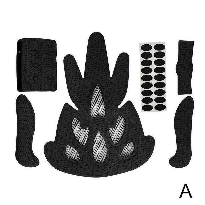 Kit de acolchoamento interno para capacete de bicicleta/motocicleta, forro interno para capacete com insetos, rede de substituição o7f7, 1 conjunto: A