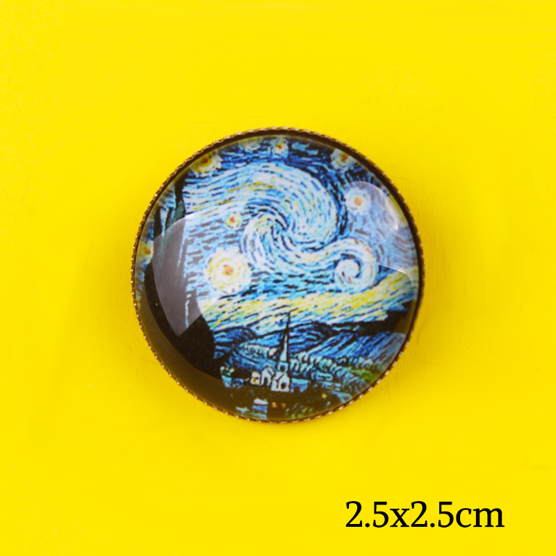 Hermoso Paisaje pintura insignias de Epoxy para mochila broches Pin insignias para pinzas para ropa para mochilas Placa de de la joyería de DIY
