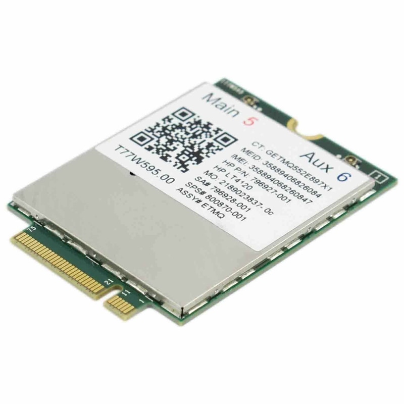 Lt4120 X5 LTE T77W595 796928-001 4G WWAN M.2 150Mbps LTE Modem für HP Elite X2 840 850 G3 640 650 645 G2 grün