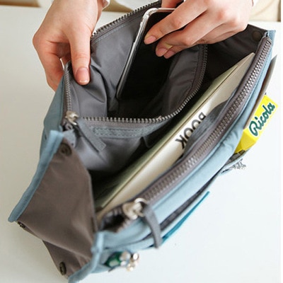 UOSC Organizer Bag Women Nylon Travel Insert Organizer Handbag Purse Large Liner Lady Makeup Cosmetic Bag Female Tote