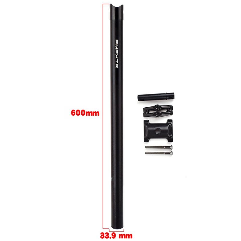 Tija de sillín de bicicleta plegable, aleación de aluminio, Urltra ligera, 31,8/33,9mm, 412: Black 33.9x600mm