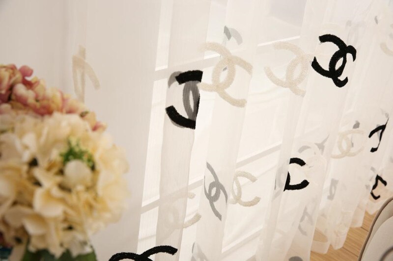 Double Layer Blackout Curtains Star Cutout for Living Room Jinya Home Decor White Sheer Window Curtain