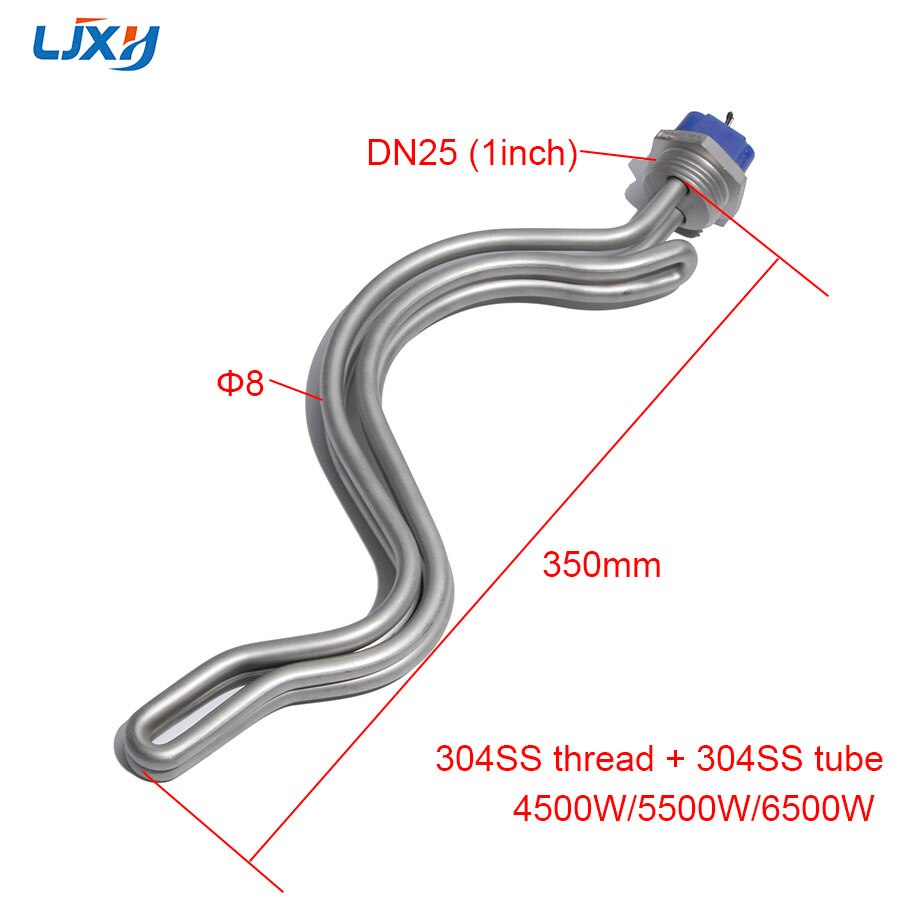 LJXH DN25 1inch BSP/NPT Immersion Water Heater Heating Element for Homebrew and Distilling Equipment 240V 4.5KW5.5KW6.5KW