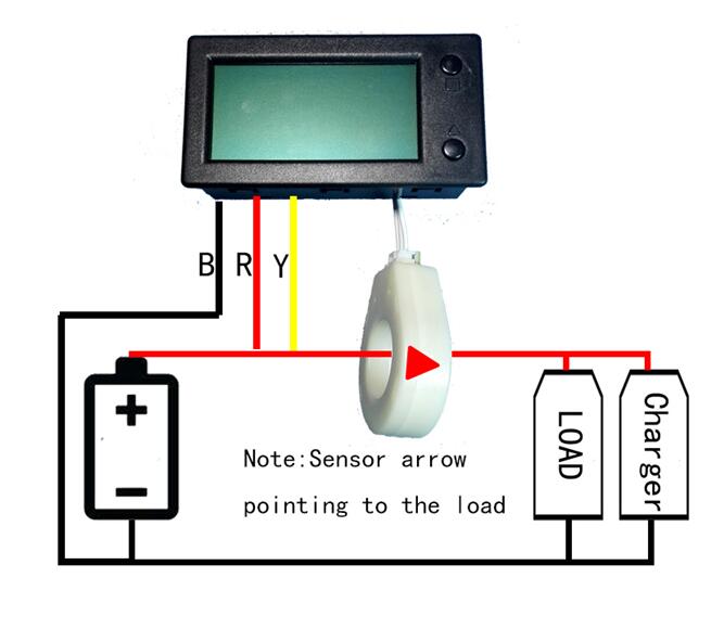 Dc 400a 200a 100a 50a hall coulomb meter batteri monitor digital spænding ammeter effekt kapacitet kwh elektrisk energi lcd display