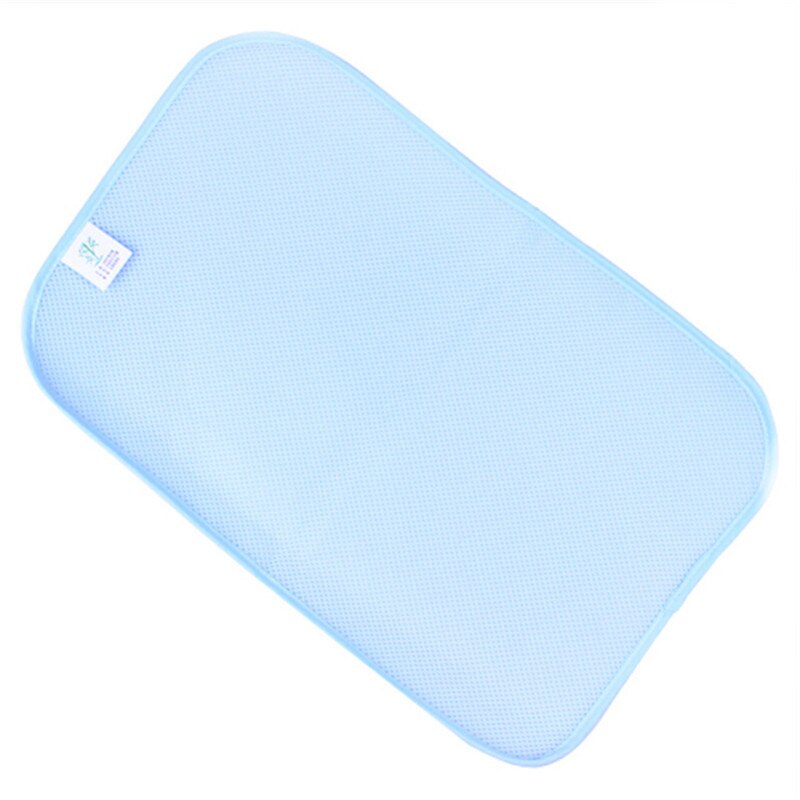 Baby bamboe herbruikbare luiers kinderen waterdichte matras beddengoed luier verschoningsmat drielaags laken verzorgingsmat voor baby's: Blauw