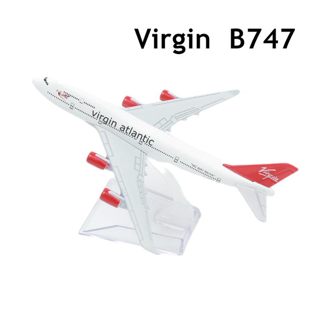 Russian Transaero Airlines Aircraft Alloy Diecast Model 15cm Aviation Collectible Miniature Souvenir Ornament: Virgin Atlantic B747