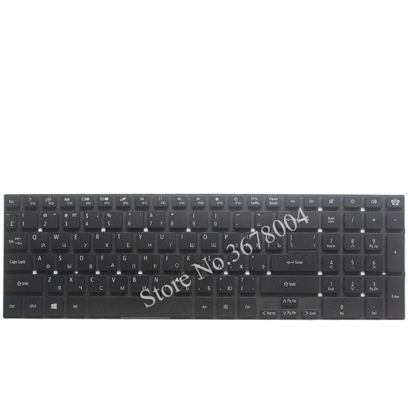 Russian Keyboard for Packard Bell easynote TV11 TV11C TV11HC TS11 TS11hr TS11-HR-326RU TS44 TS44HR TS44SB RU Laptop Keyboard: Black