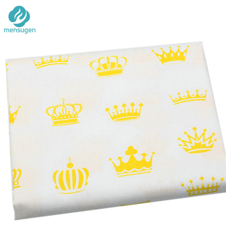 Mensugen crown chevron 100%  bomullstyg meter för patchwork quiltning baby sängkläder spjälsäng filt sömnad material: 14