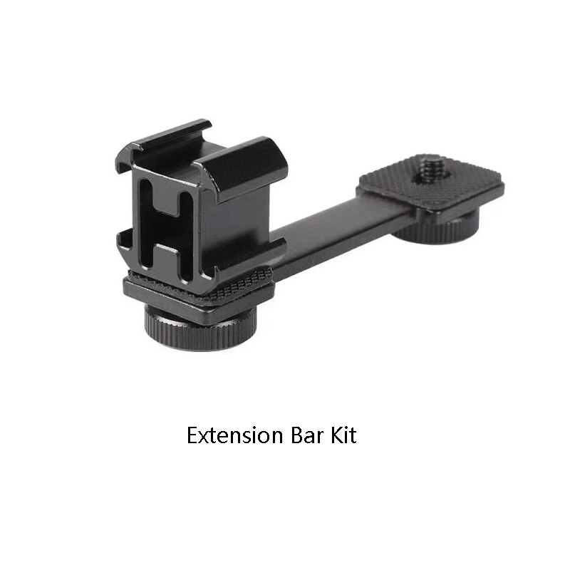 Placa de luz de Flash para Gopro 9 8 7 Osmo Pocket 2 Zhiyun, soporte Triple de zapata fría, accesorios de cardán de barra de extensión lisa: Extension Bar Kit