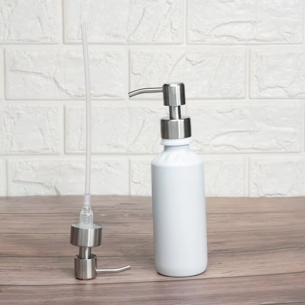 Hand-Flüssigseifen-Pumpenspender aus Edelstahl 304, Düse für Badezimmer, Küche, Schaumseife, Shampoo-Spender, Zubehör