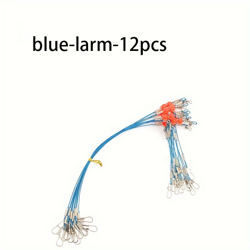 Leader Rig Blue Stainless Steel Fishing Rigs with Snap,High-Strength Fishing Leaders Saltwater-Perch Rigs for Fishing: Burgundy