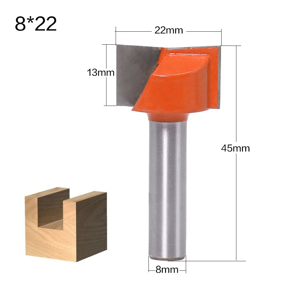 VACK 6/8mm Shank Cleaning Bottom Bit Engraving Wood Cutter Solid Carbide Milling End Mill 18mm 20mm 30mm 32mm Woodworking Tool