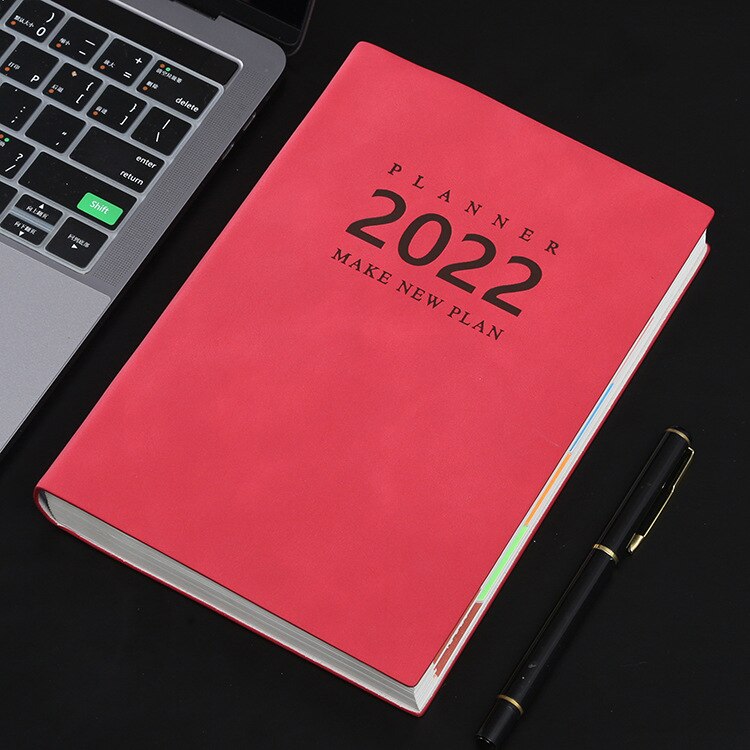 A5 2022 Diary Weekly Notebook Planner English Version Agenda Bullet Notebook Goals Habit Schedules Stationery School Supplies: 4