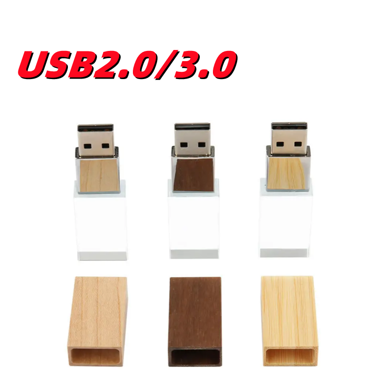 Free Custom LOGO Color Wooden USB2.0/3.0 High-speed Flash Drive 4GB 8GB 16GB 32GB 64GB 128GB