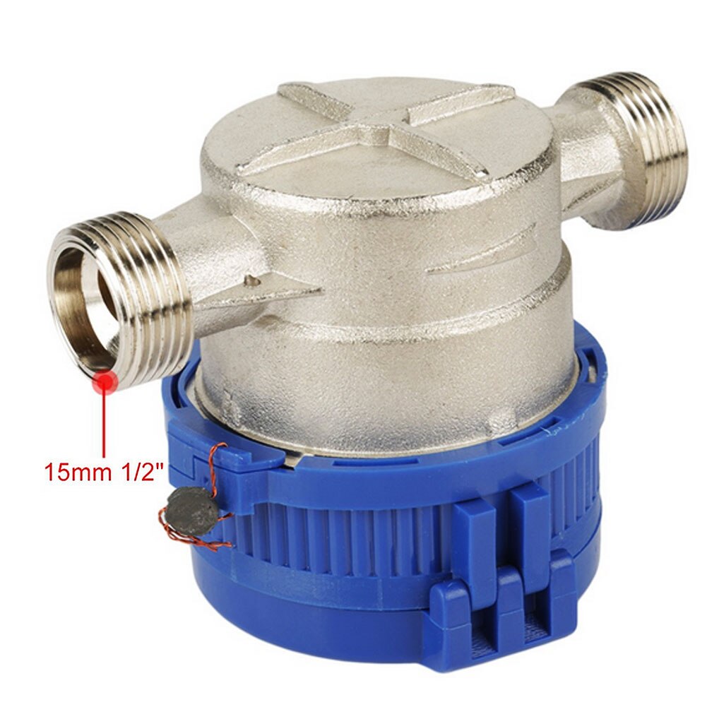Cold Water Flow Meter 15mm 1/2" Garden Home Plastic Cold Water Meter Single Water Flow Dry Table Measuring Tools For Garden Home