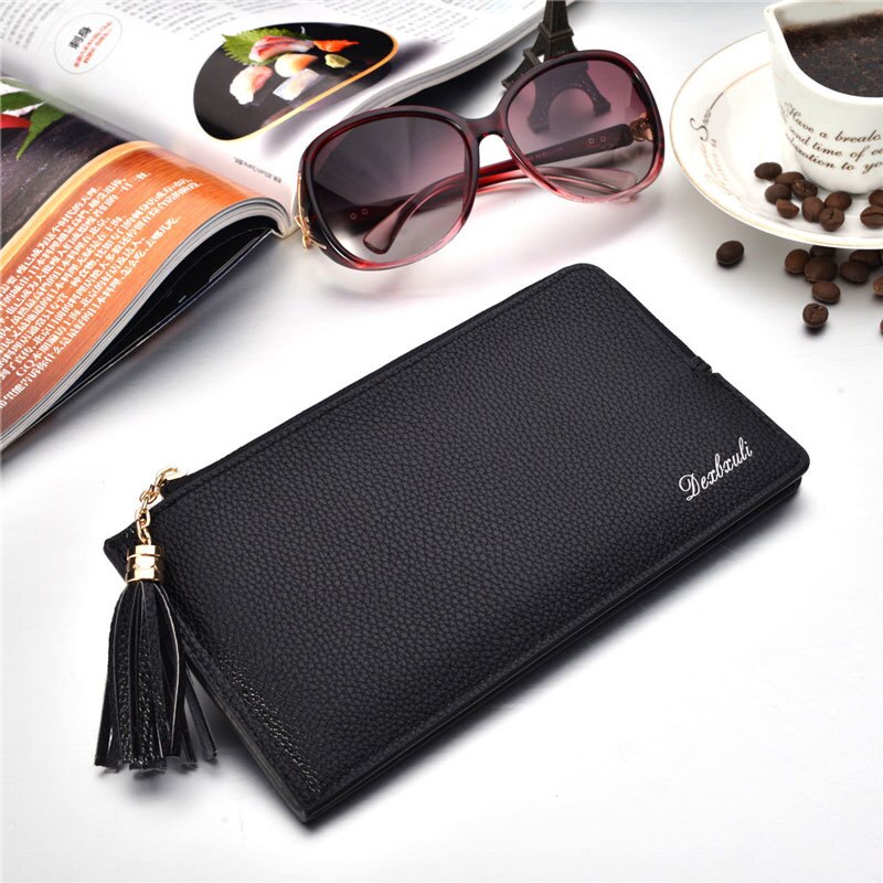 bank-id virksomhet kredittkortholder menn kvinner til deksel på saken lommebok kvinnelig mannlig veske veske lomme porte carte-kortholder b: Svart