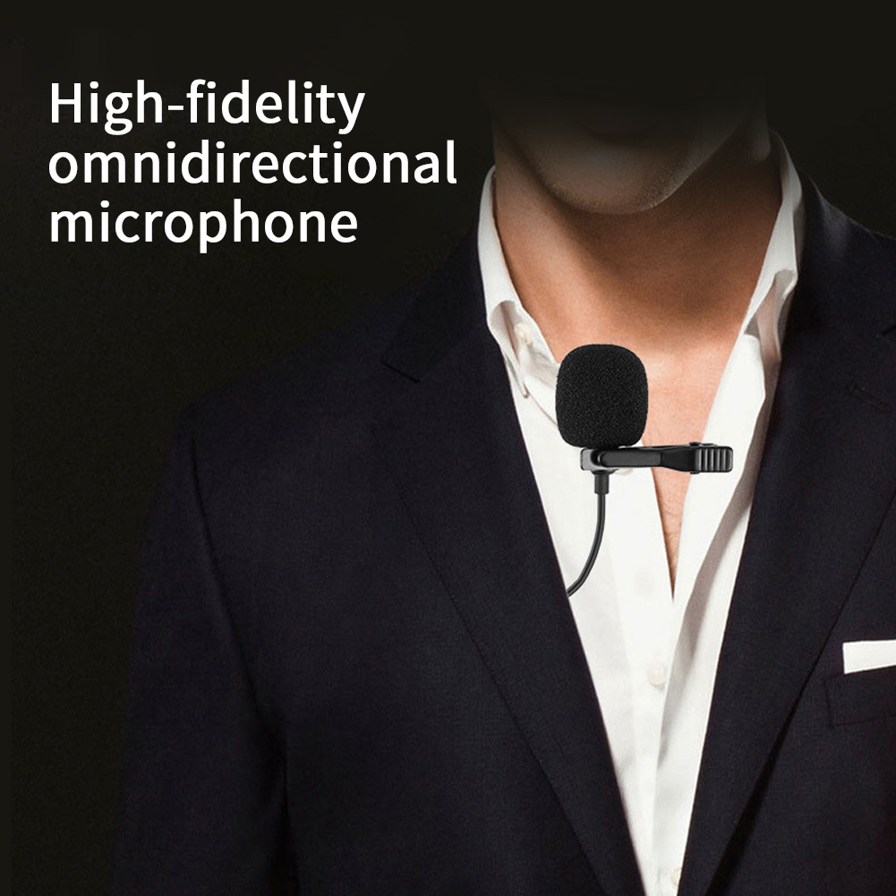 3.5mm Jack Omnidirectional Microphone Hands Free Plug And Play Meeting For Computer Laptop Mini Audio With Tie Clip Mobile Phone