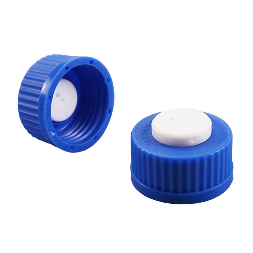 Herramientas de laboratorio tapón de botella de fase móvil almohadilla de plástico suministros de consumibles para laboratorio con agujeros tapa de botella de espiga