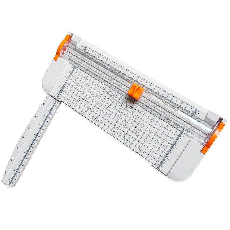 2Pc Paper Trimmer Paper Photo Cutter Portable Plastic Scrapbook Trimmers Cutter Office Cutting Mat Machine for A4 Paper