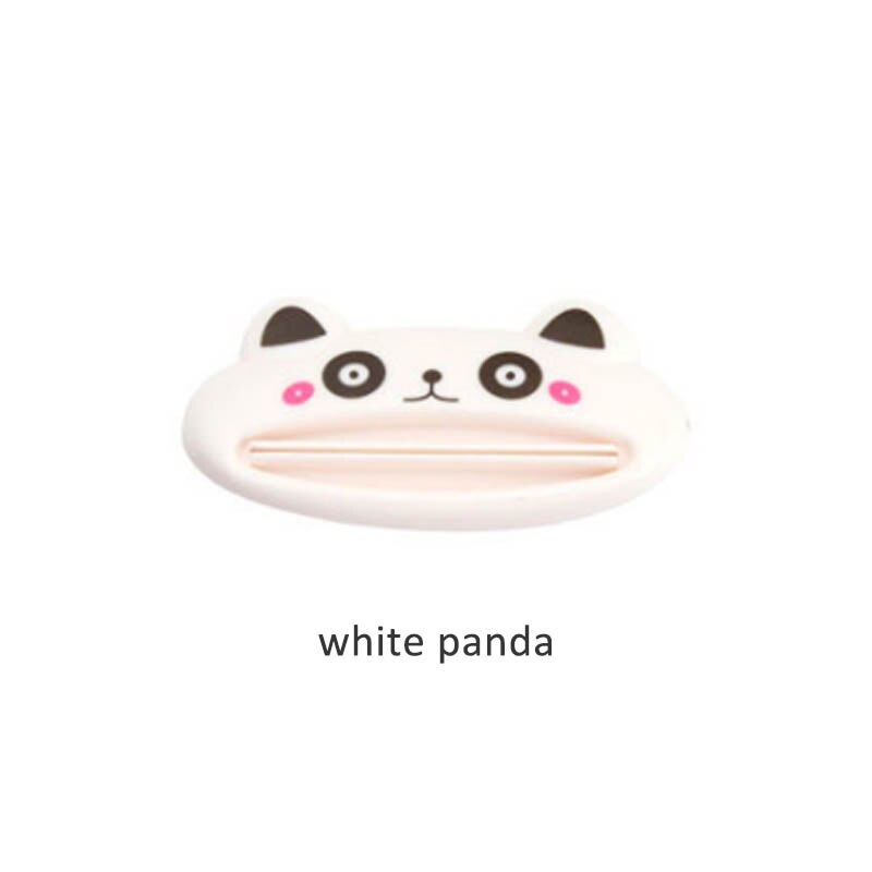 Cartoon Animal Toothpaste Squeezing Clamp Toothpaste Dispenser Easy Squeeze Paste 2Pcs Toothpaste extruder Bathroom Accessories: white panda