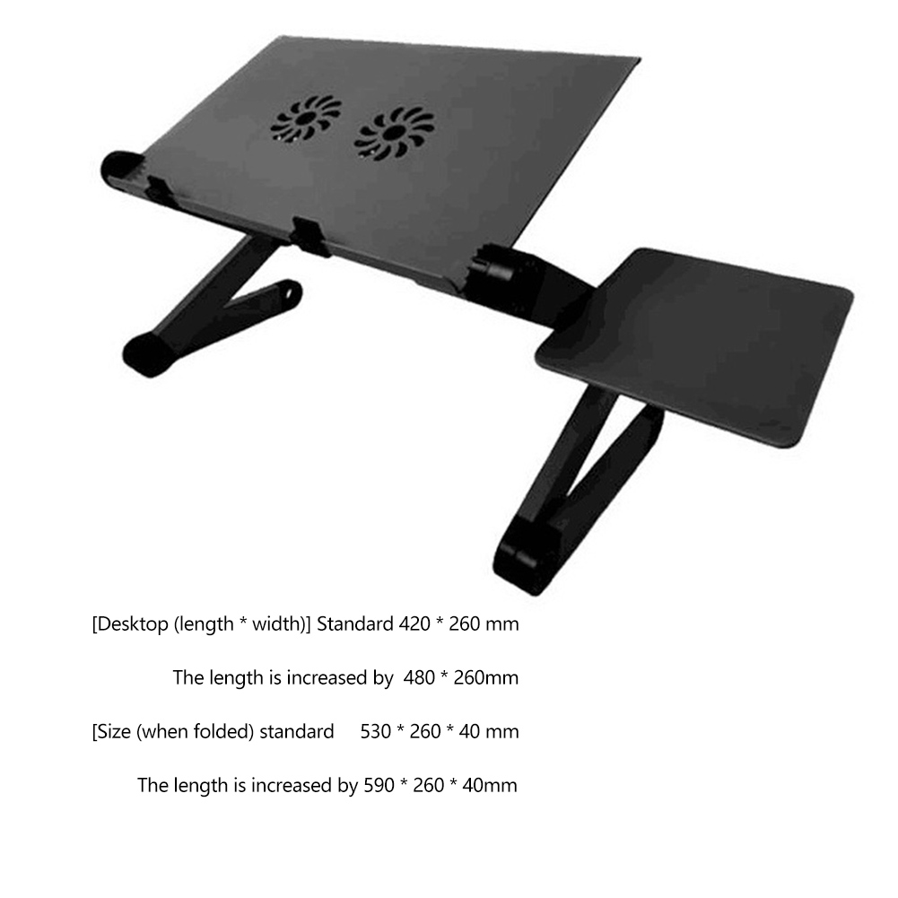 Aluminum Alloy Folding Lapdesks Bed Laptop Computer Desk Adjustable Notebook Tablets Stands Tray Folding Table: Style 3