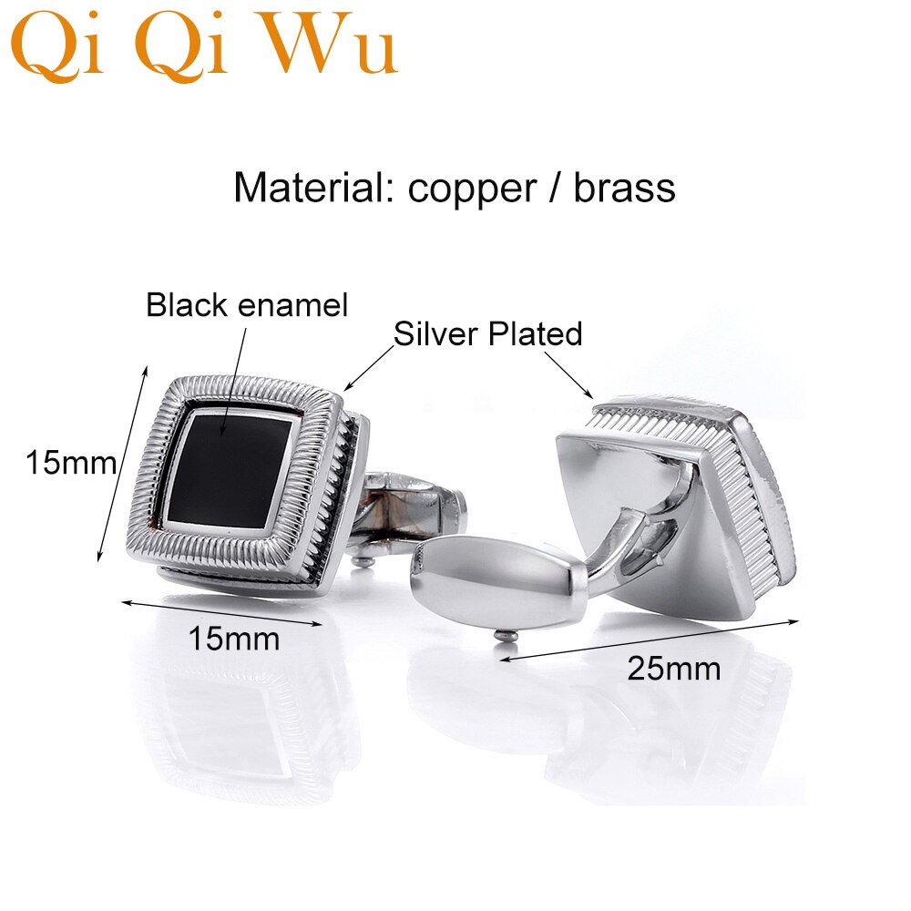 Gemelos para camisa de traje para hombre, gemelos para camisa de traje negro con botones de enlaces, para negocios y bodas, de joyería