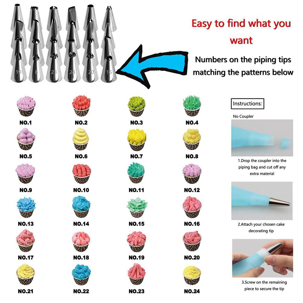 75 Pcs Cake Tool Set Turntable Pastry Tube Mounting Patterns Nozzles Cream Decorating Mouth All Kinds Of Baking Cake Supplies