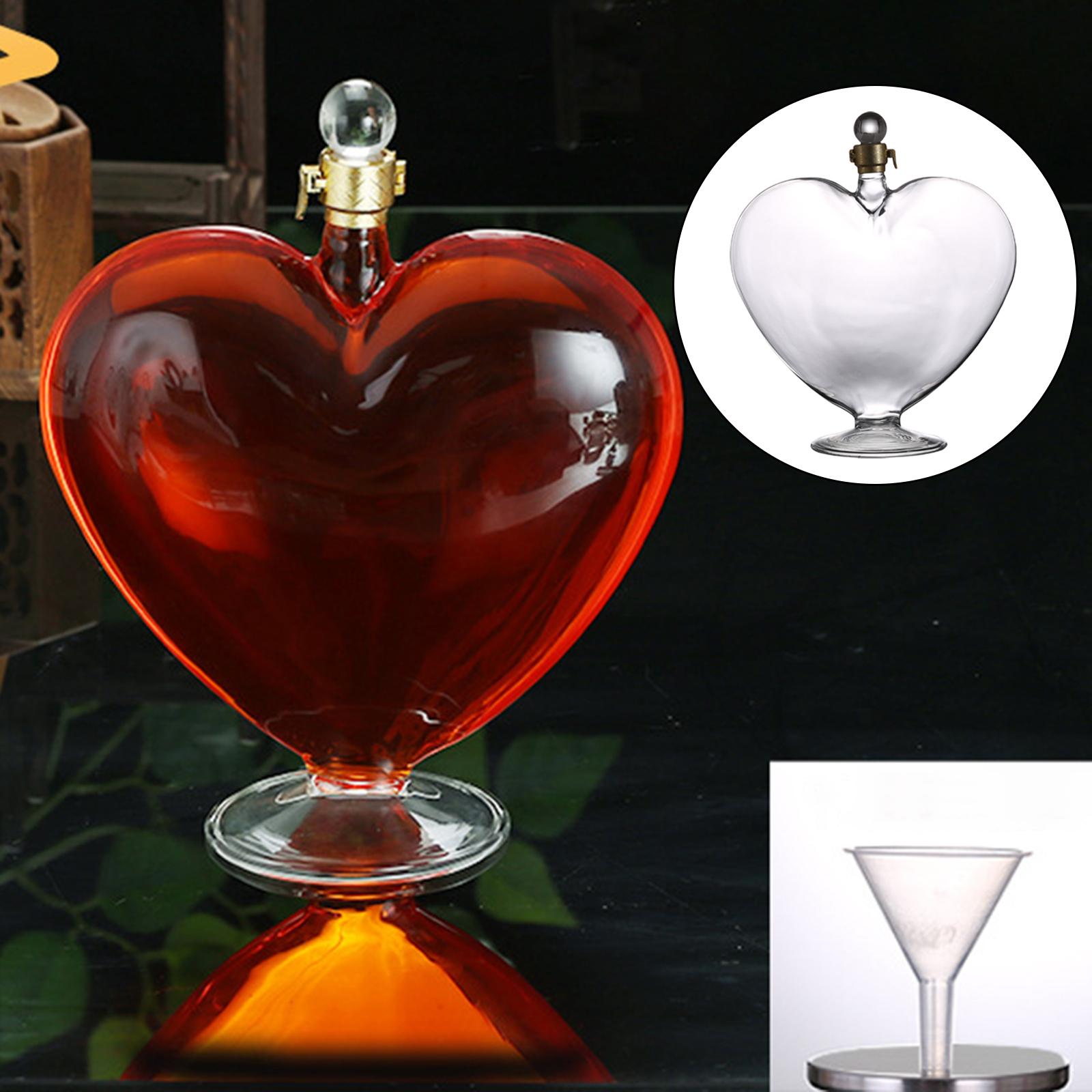 1 peça de vidro 1l presentes entretenimento coração decanter diamante para casa