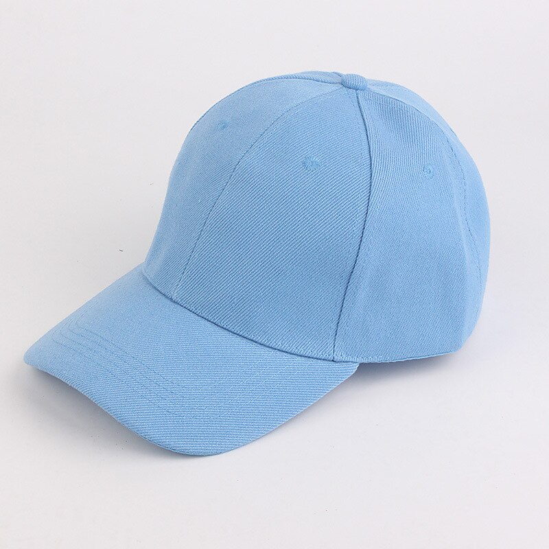 Koreanischen Männer und Frauen Paare Licht Bord Einfarbig Baseball Kappe Sport Kollektiven Hütte Gewohnheit Gestickte Kappe Reise Hüte: SkyBlue