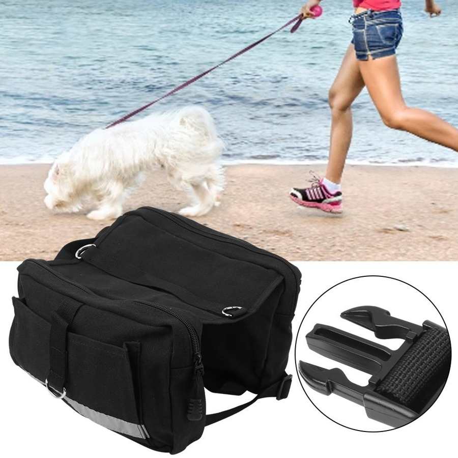 Large Capacity Pet Backpack Comfortable Dog Saddle Bag Adjustable Dog Bag Hiking for Traveling