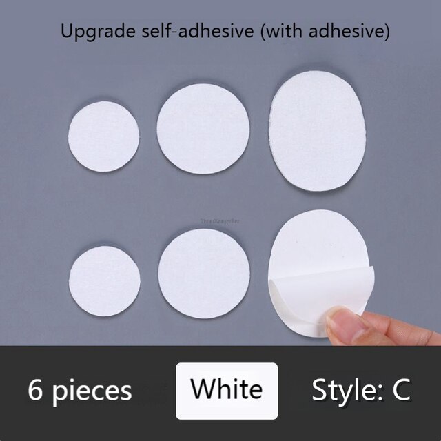 Autocollant de réparation de chaussures, tampons collants, semelles intérieures, protecteur de talon, trou de réparation doublé, Anti-usure, outil de soins des pieds: C-white
