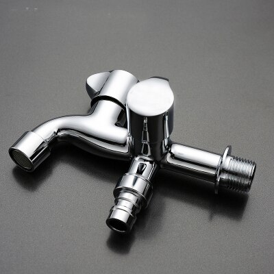 Wall Mounted Half Inch Thread Chrome 7 Models Dual Handle Cold Water Tap with two way out L17092: plum