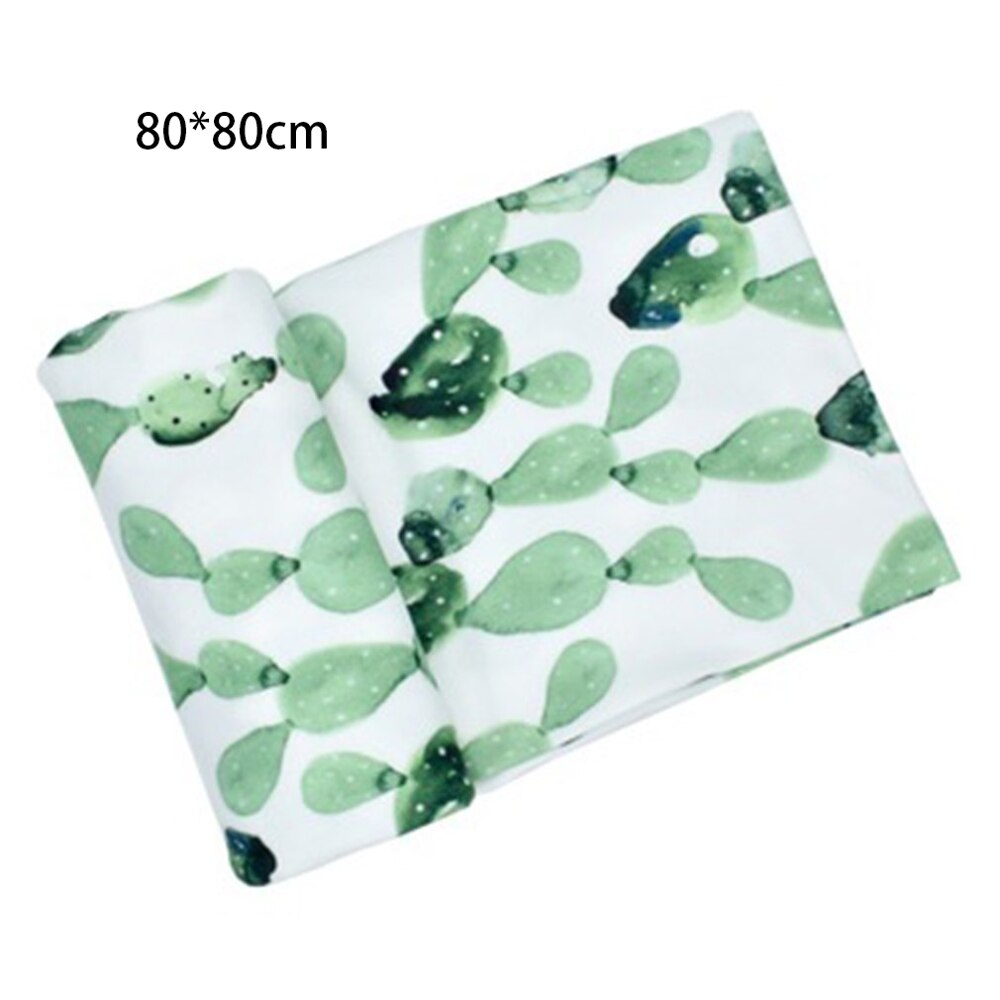Gloednieuwe Peuter Aquarel Afdrukken Donzig Bloemen Dot Baby Deken Inbakeren Slaapzak Wrap Multifunctionele Wrap Doek: Cactus80cm