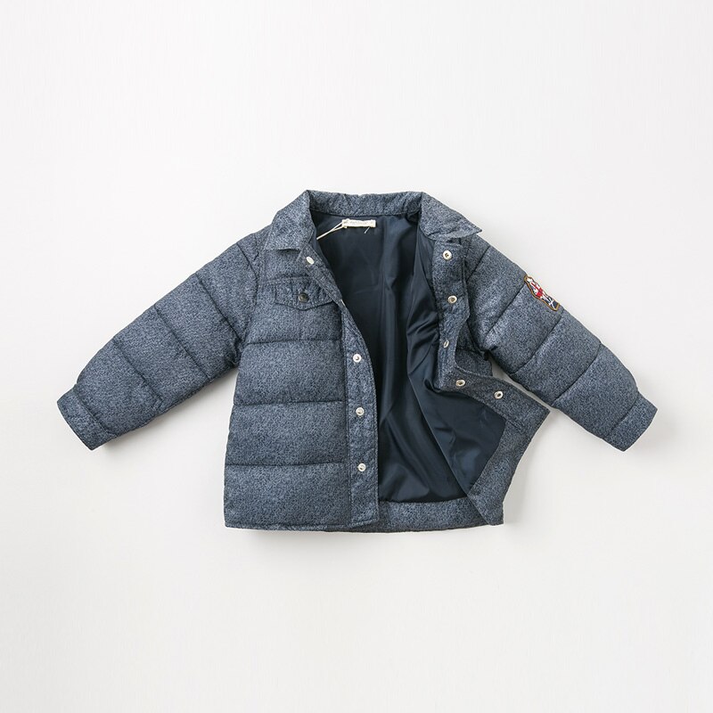 DB11755 dave bella winter baby boy jacket children outerwear kids solid zipper coat