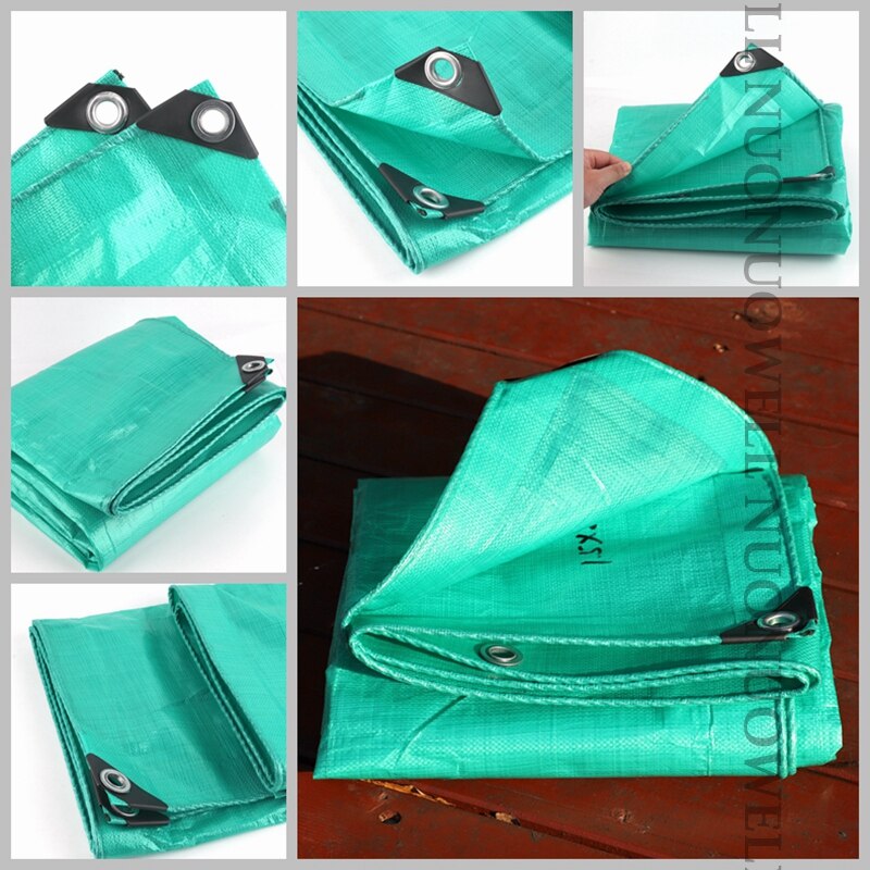Grubość 0.32mm podwójne zielone plandeki PE deszczoodporne tkaniny ogród dziedziniec soczysty ciężarówka wodoodporna parasolka markiza CoveCloth