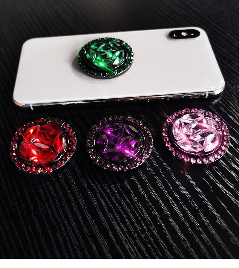 1Pcs Rhinestone Ring Telefoon Houder Voor Mobiele Telefoon Socket Telefoon Stand Voor Alle Telefoon Ondersteuning Hand Beugel